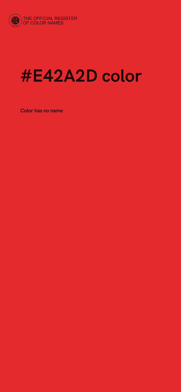 #E42A2D color image