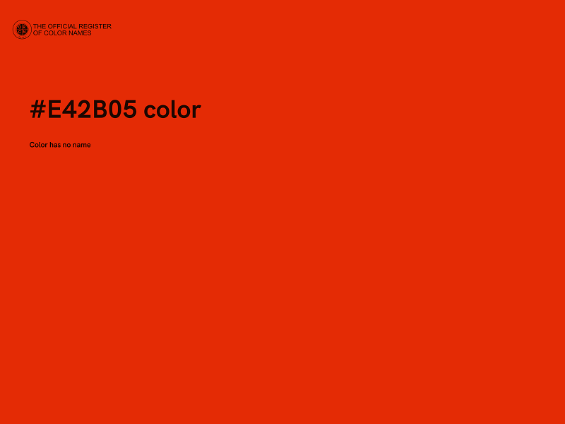#E42B05 color image