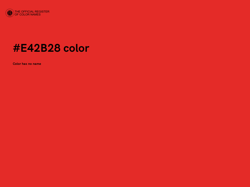 #E42B28 color image
