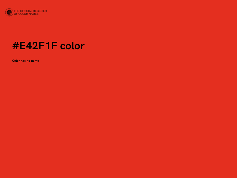 #E42F1F color image