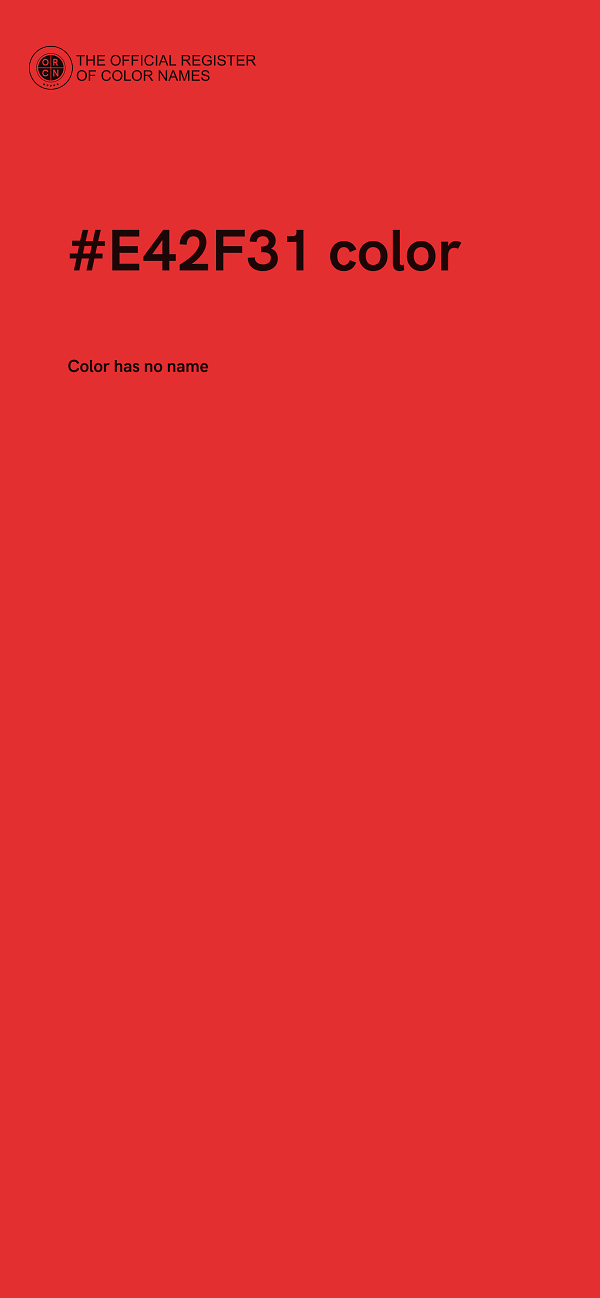 #E42F31 color image