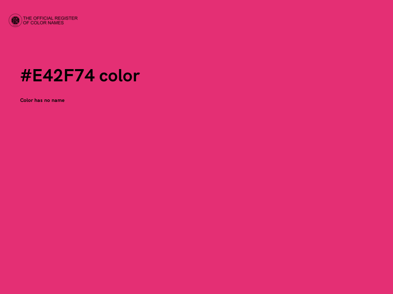 #E42F74 color image