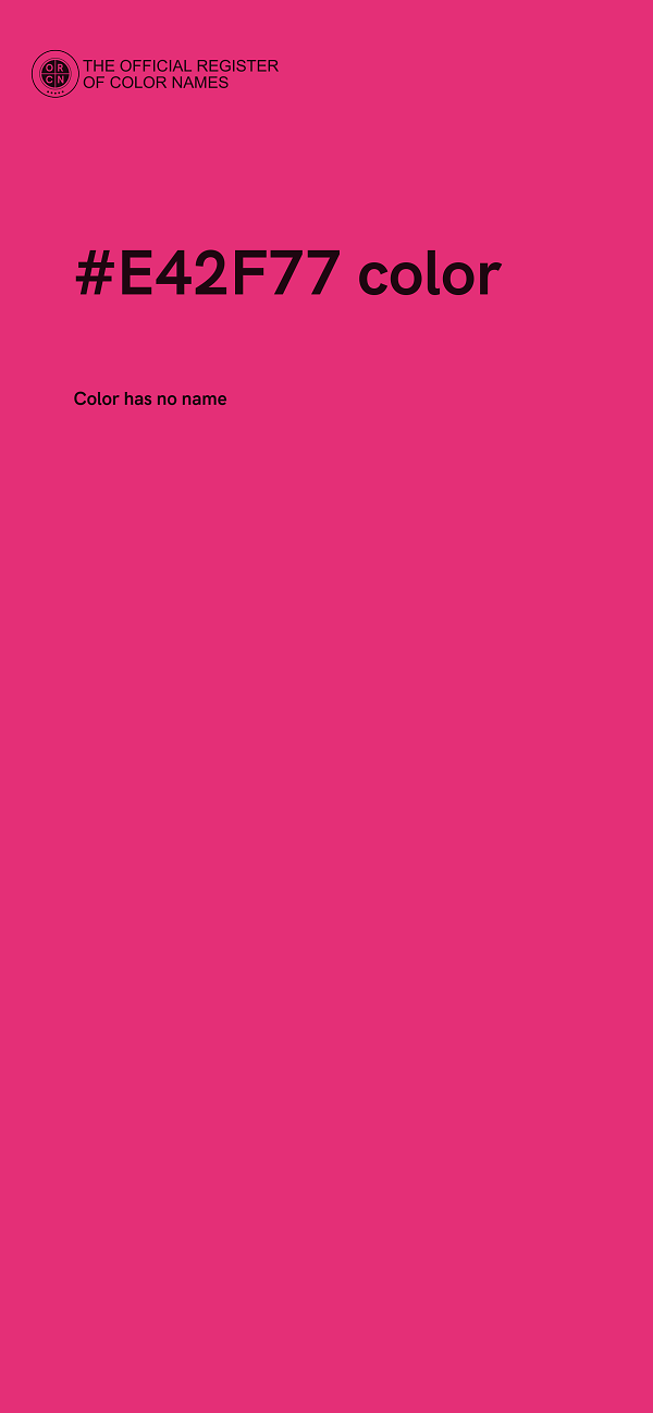 #E42F77 color image