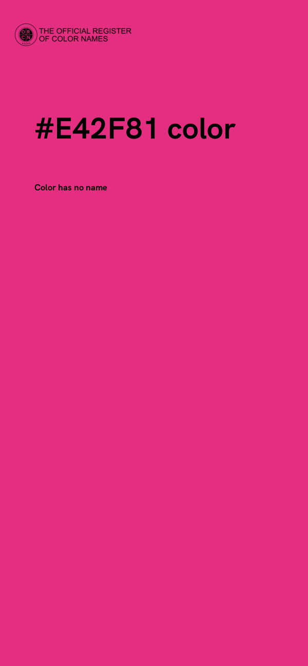 #E42F81 color image