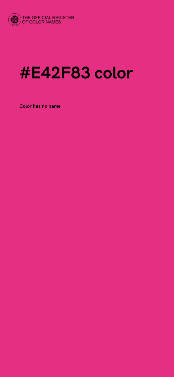 #E42F83 color image