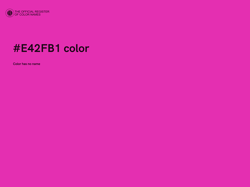 #E42FB1 color image