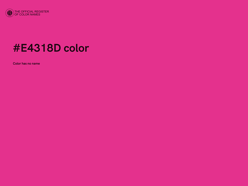 #E4318D color image