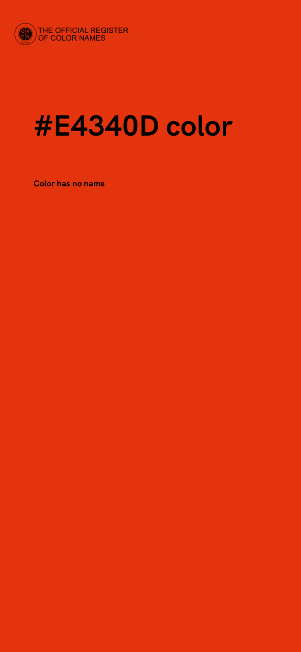#E4340D color image