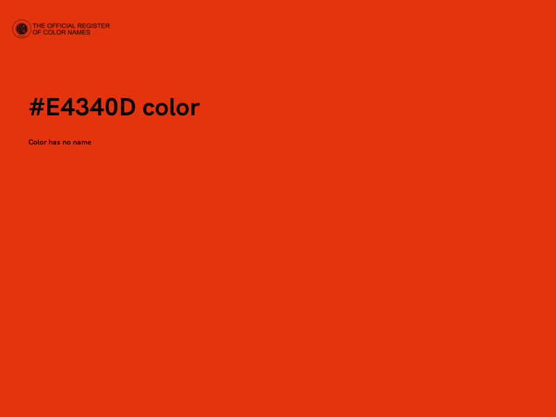 #E4340D color image