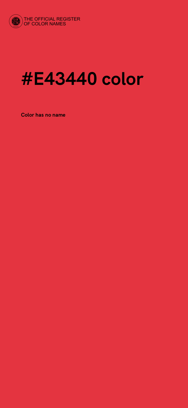 #E43440 color image