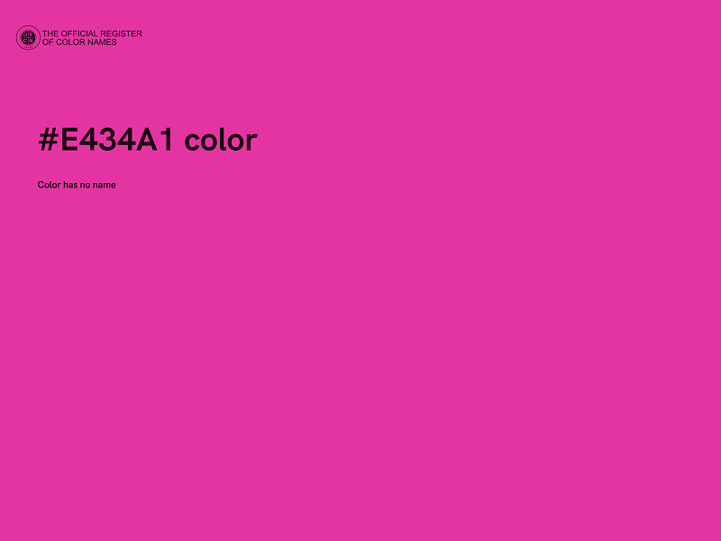 #E434A1 color image
