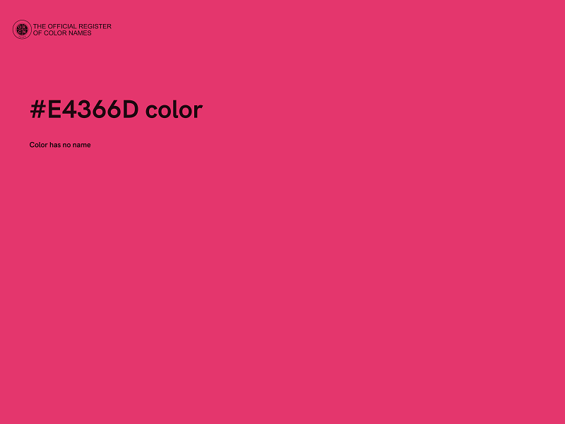 #E4366D color image