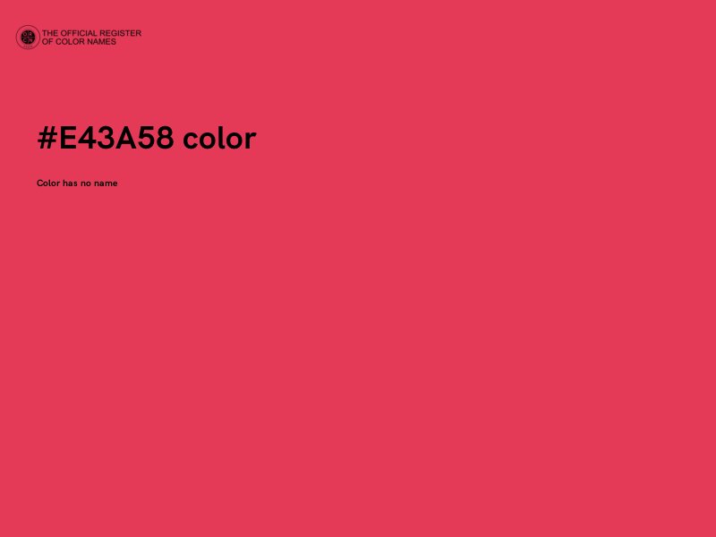 #E43A58 color image