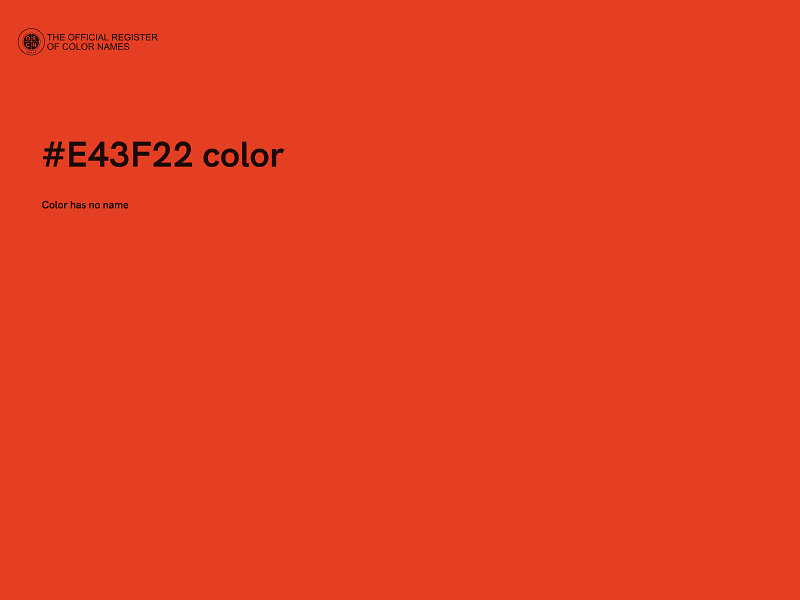 #E43F22 color image