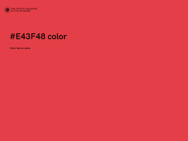 #E43F48 color image