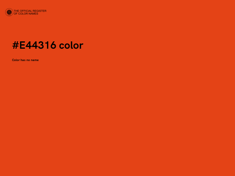 #E44316 color image