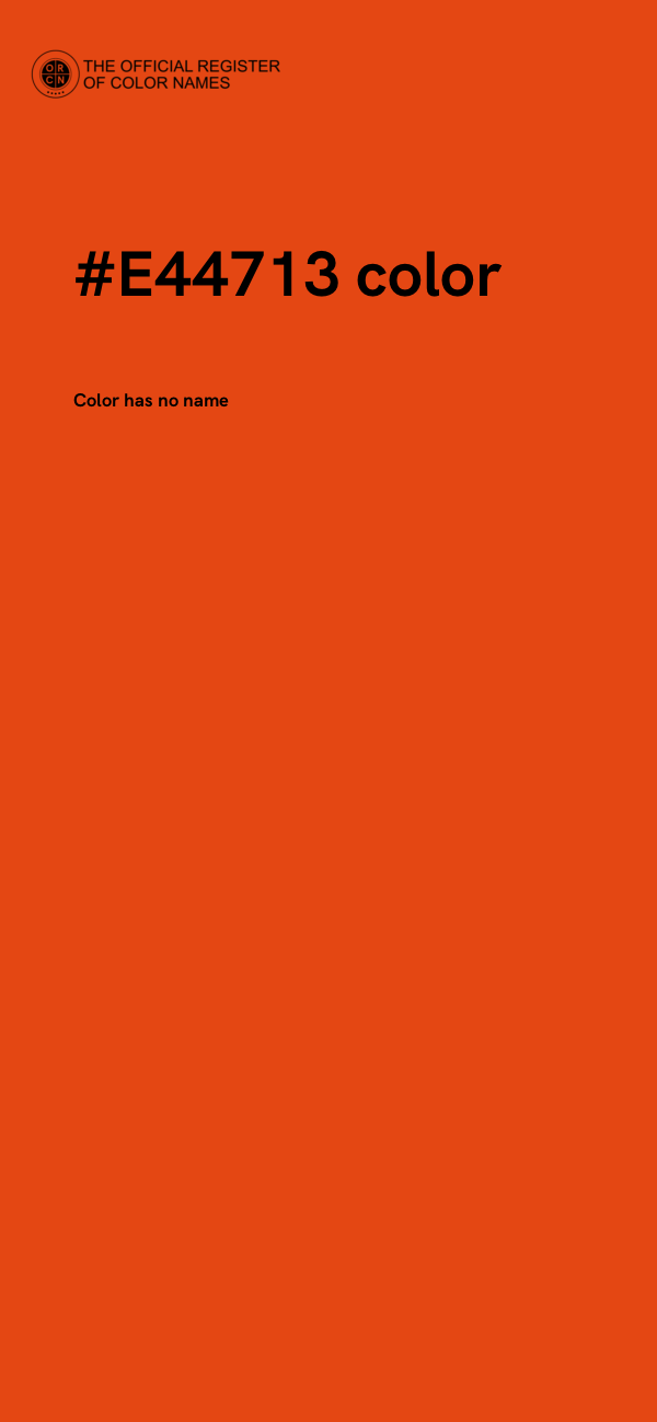 #E44713 color image