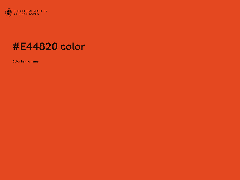 #E44820 color image