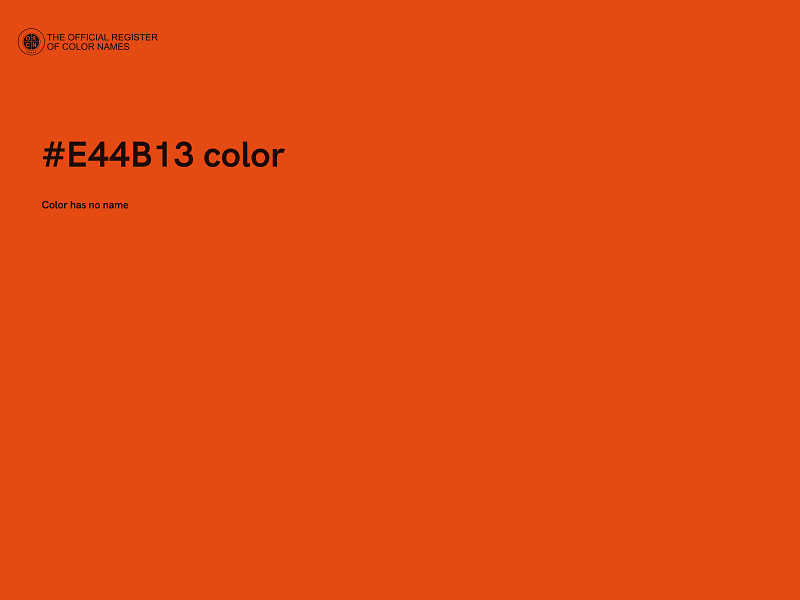 #E44B13 color image