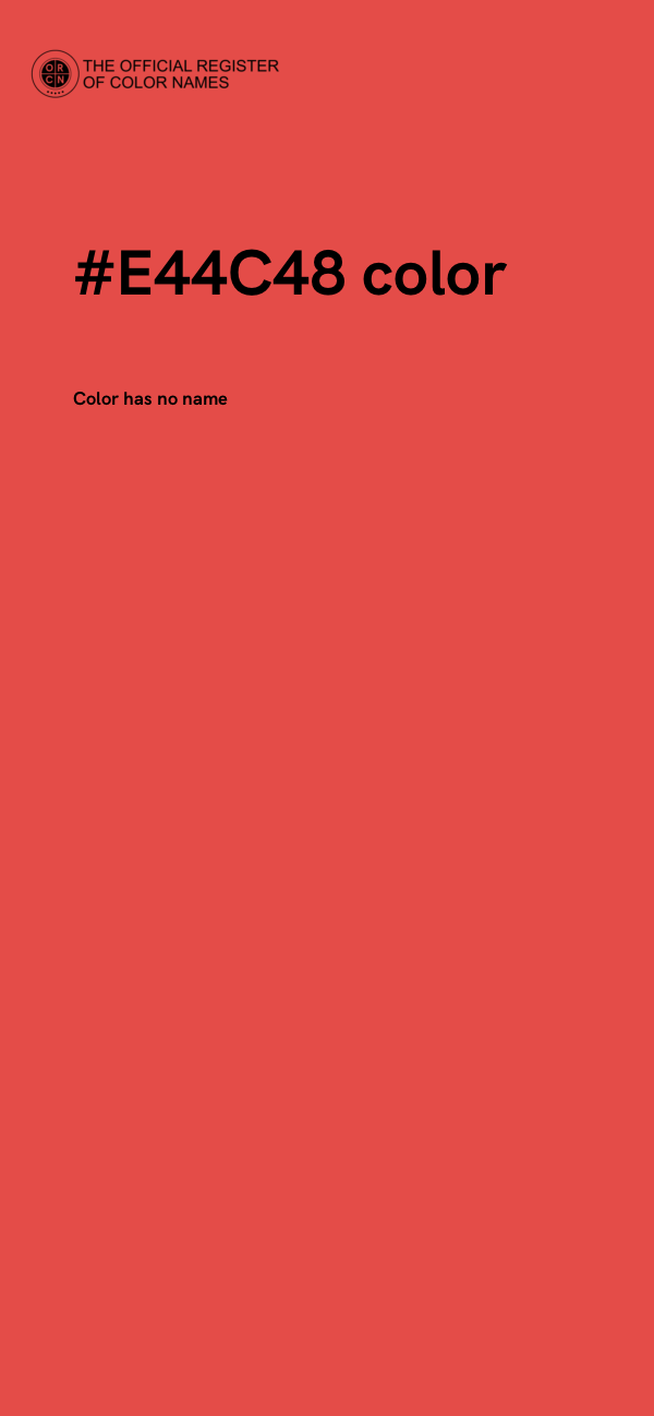 #E44C48 color image
