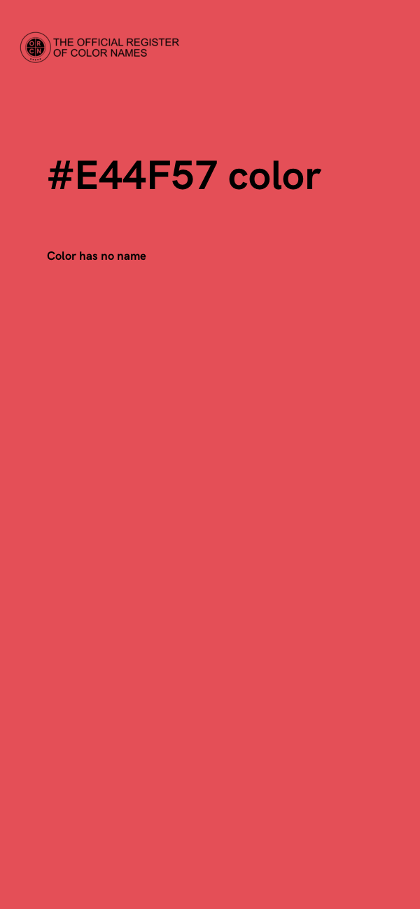 #E44F57 color image