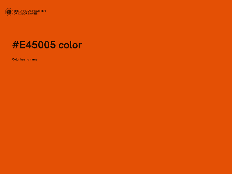 #E45005 color image