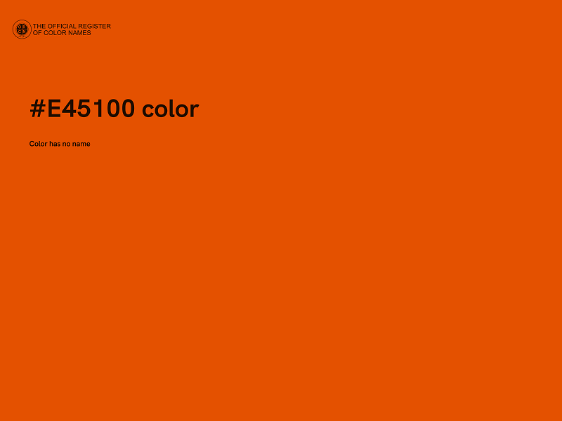 #E45100 color image