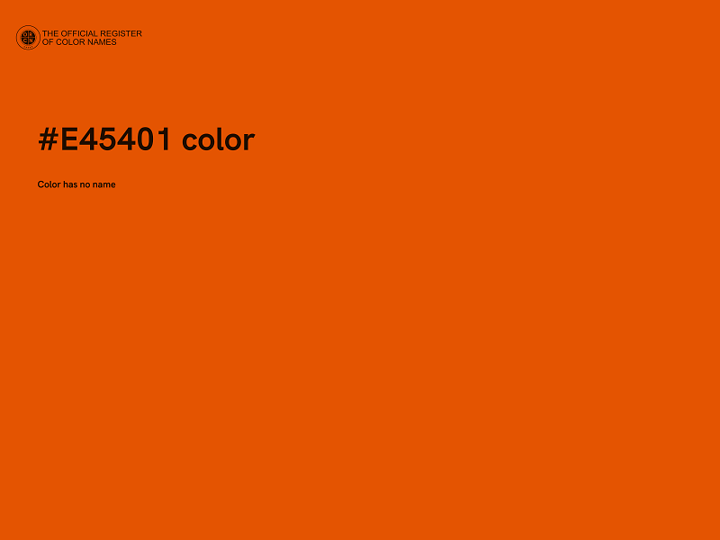 #E45401 color image