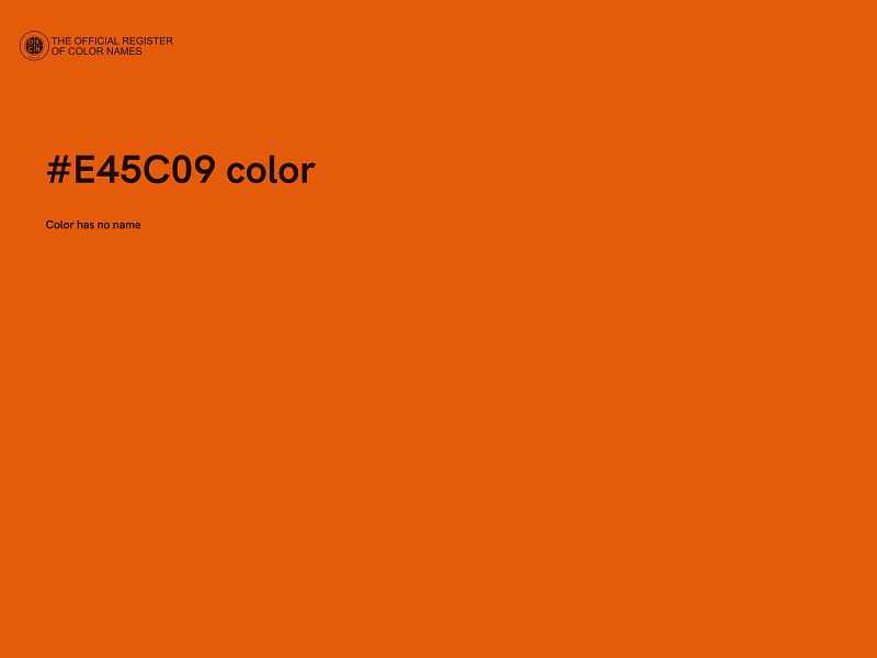 #E45C09 color image