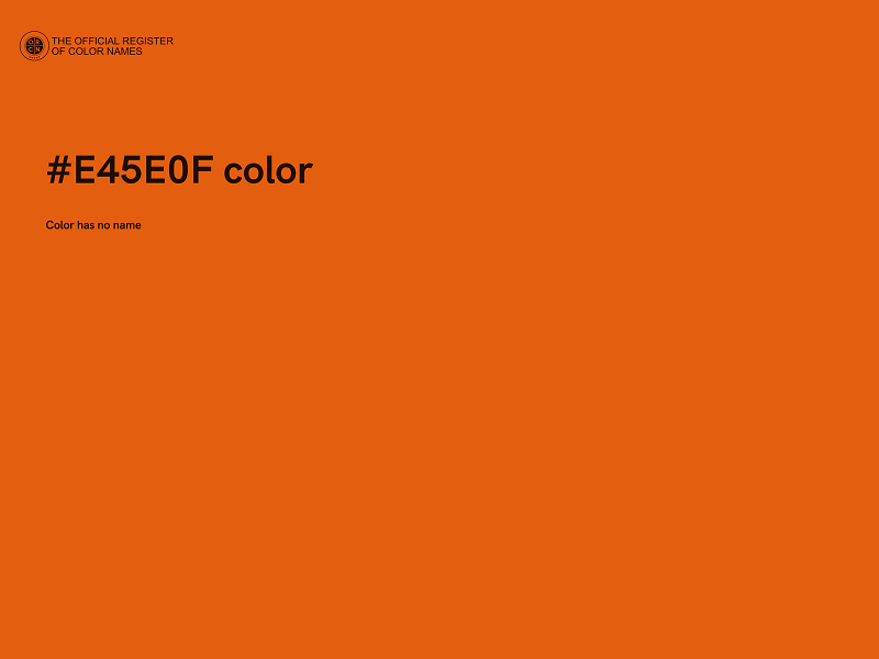 #E45E0F color image