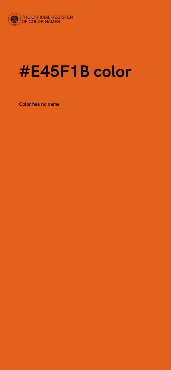 #E45F1B color image