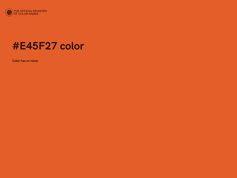 #E45F27 color image