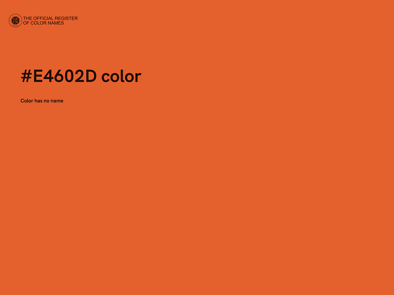 #E4602D color image