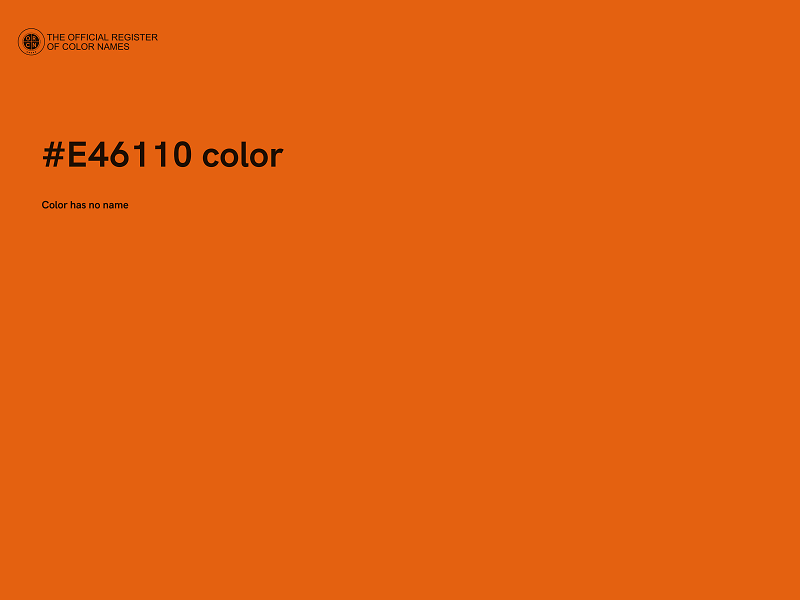 #E46110 color image