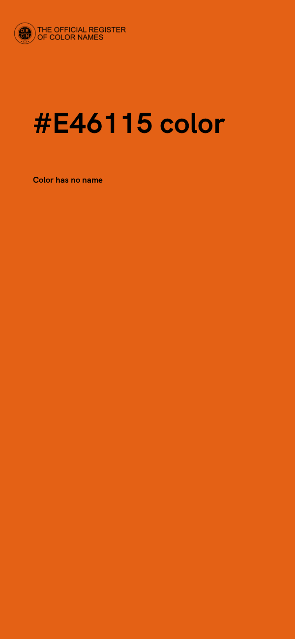 #E46115 color image