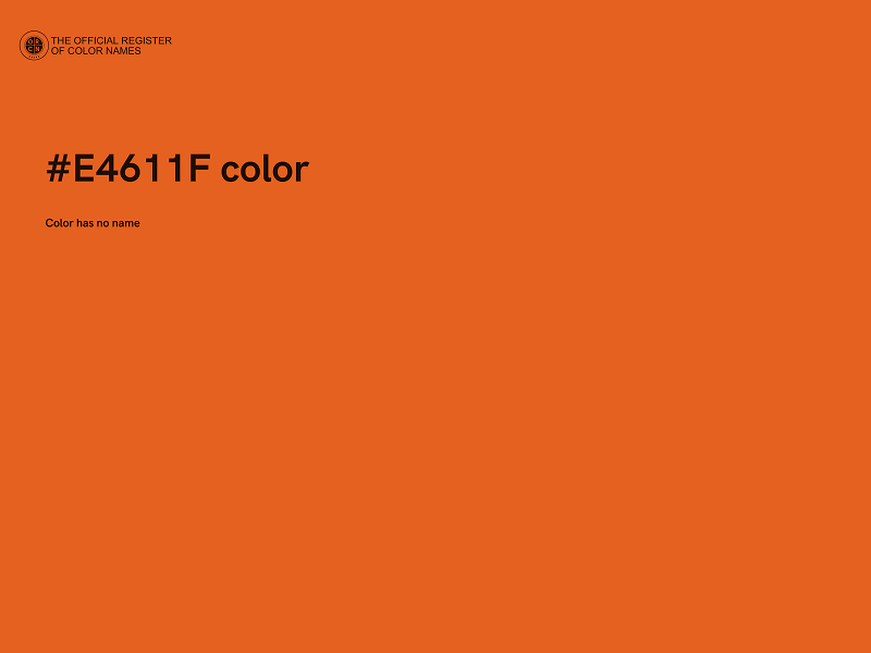 #E4611F color image
