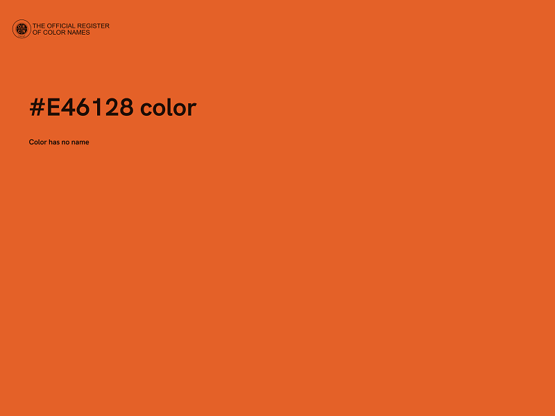 #E46128 color image