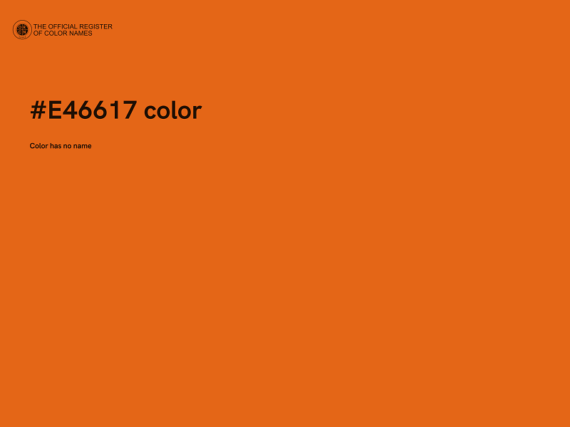 #E46617 color image