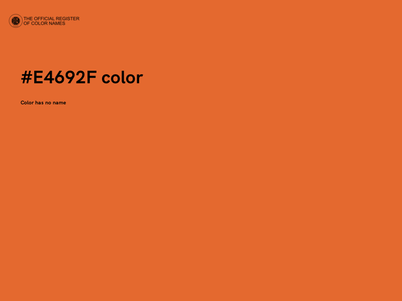 #E4692F color image