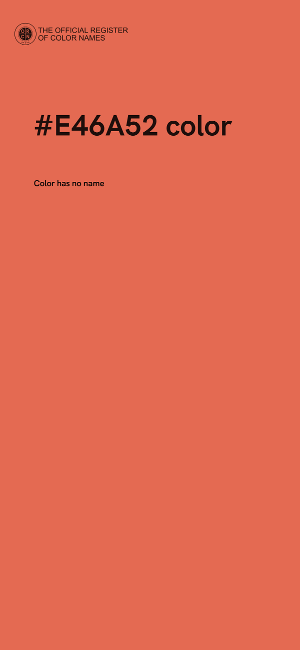 #E46A52 color image