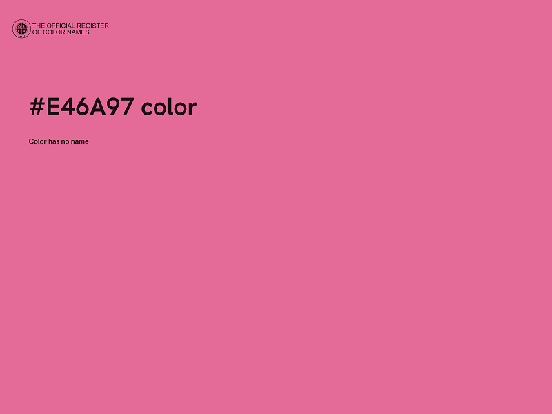 #E46A97 color image