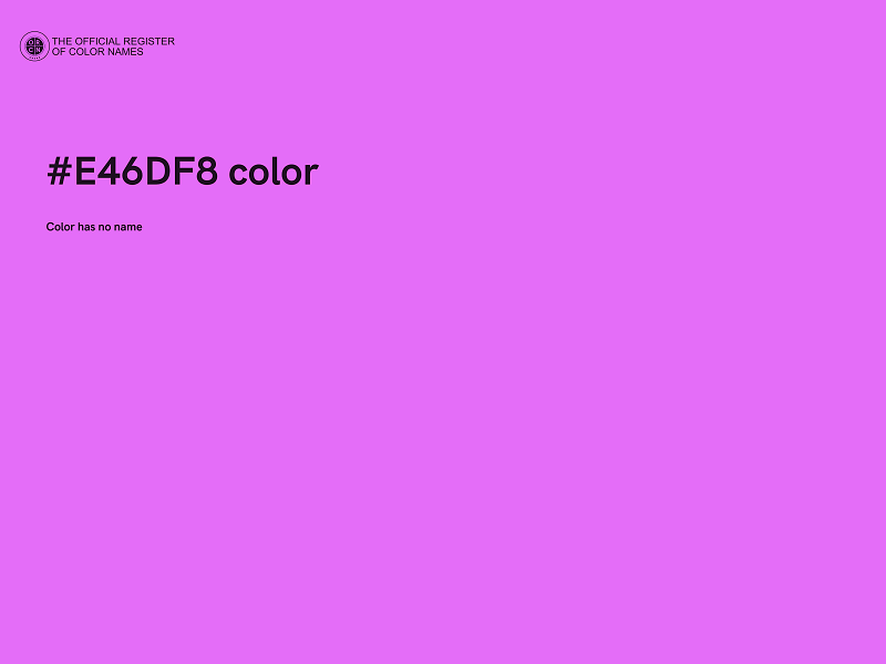 #E46DF8 color image