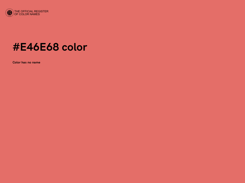 #E46E68 color image