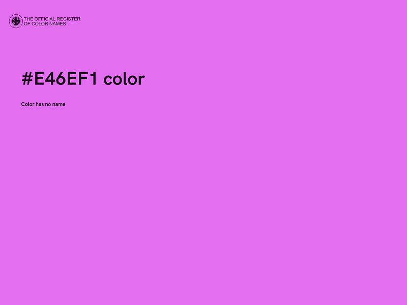 #E46EF1 color image