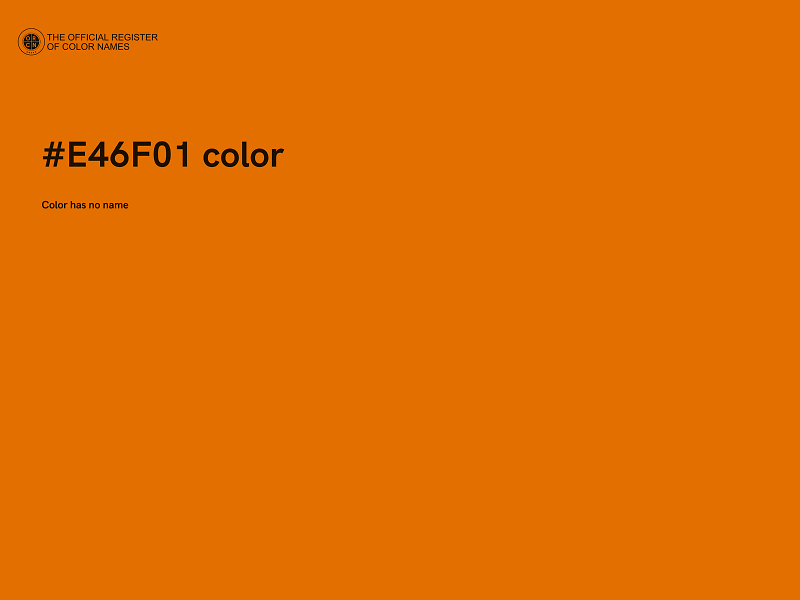 #E46F01 color image