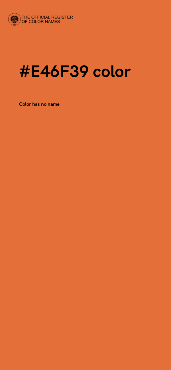 #E46F39 color image