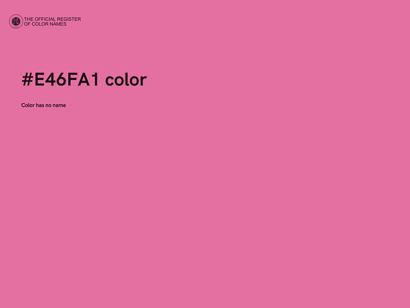 #E46FA1 color image