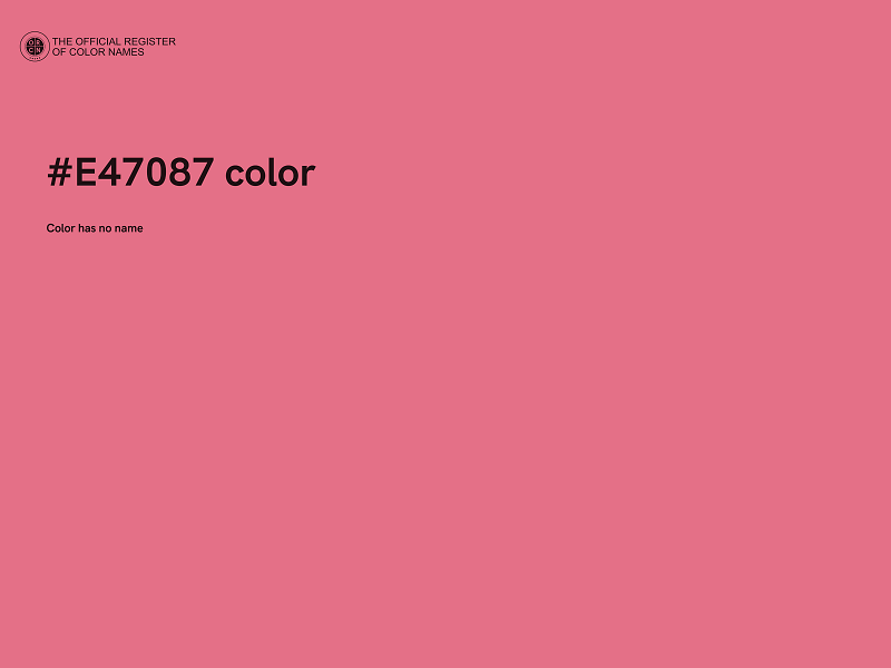 #E47087 color image