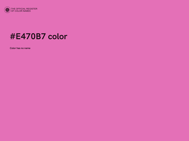 #E470B7 color image