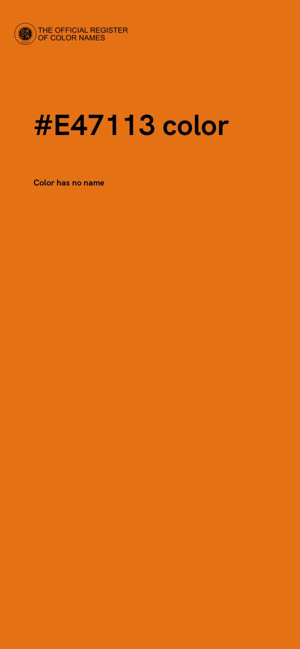 #E47113 color image